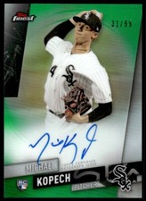 2019 Finest Autographs Green Michael Kopech Rookie Auto 31/99 Chicago White Sox