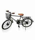 Indian Cultura Black Mango Wood and Wrought Iron Model Cycle