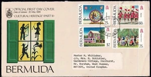 Bermudas 1995 Patrimonio Cultural FDC - Juego de cuatro estampillas - Usado - Imagen 1 de 2