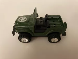 Vintage Toy Green Military Army Jeep 3.5" - Picture 1 of 7