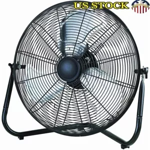 20 Inch High Velocity Floor Fan 3 Speed Metal Portable Indoor Air Circulator New - Picture 1 of 5