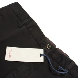 Pantalones chinos/informales Zanella nuevos con etiquetas talla 32 EE. UU. Noah en mezcla de algodón negro liso - Imagen 1 de 12
