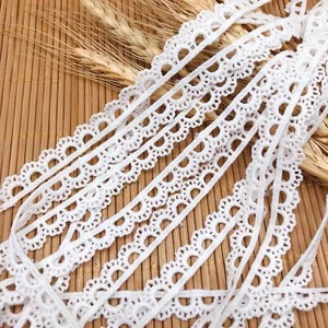 20 yardas Algodón Bordado Borde Encaje Adornos Ropa Hogar Sofá Decorativo Hágalo usted mismo - Imagen 1 de 8