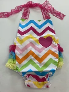 Girls 3/4T Ruffled Romper 👀cUtE Soft Lace 👀. New - Picture 1 of 6