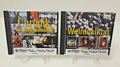 2 CD ROM "Chronik der Weltgeschichte" Enzyklopädie des Wissens und "Weinlexikon" - Bild 1 von 2