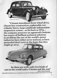 Citroën DS-21 1969 Pallas anuncio original con tracción delantera 1934 modelo 11 - Imagen 1 de 1