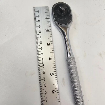 Vintage Proto Professional 5249 Ratchet 3/8" Drive 7" Long Wrench Knurled USA - Image 1 of 4