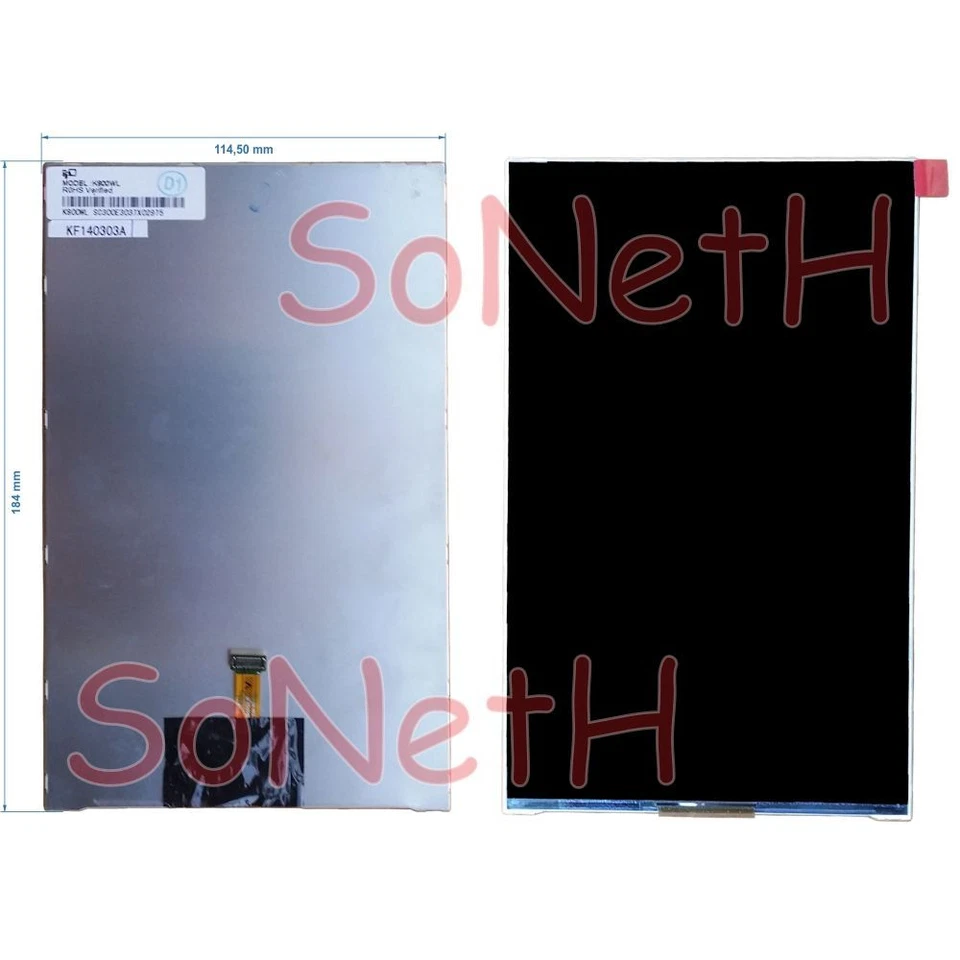 LCD DISPLAY 8,0" MEDIACOM SMARTPAD 8.0 HD IPRO W810 M-IPROW810 (SPESSORE 2,05mm) - Immagine 1 di 1