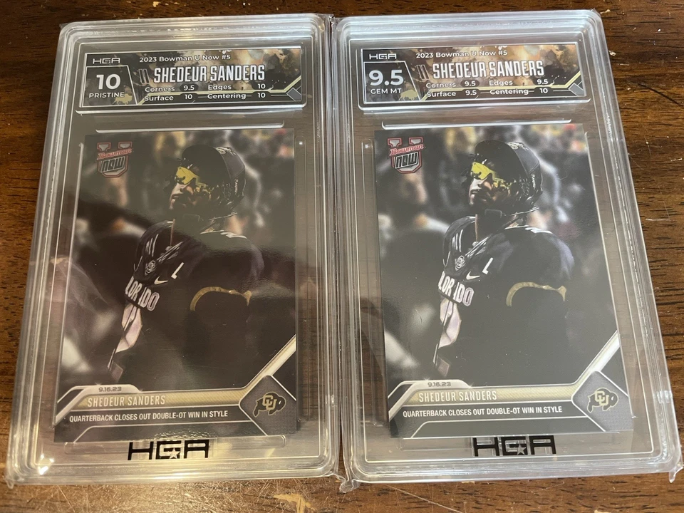 2023 Topps Now Bowman U Now SHEDEUR SANDERS HGA 10 Cleveland Browns ROOKIE QB - Image 1 of 3