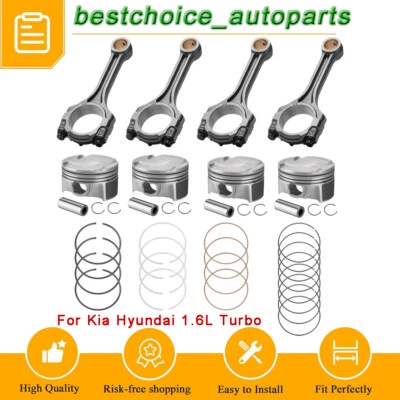 Kit de haste e pistão 4x Con para 2017-2020 Hyundai Elantra 2014-2018 Kia Forte5 1.6T - Imagem 1 de 4