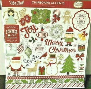 Echo Park 12"x 12" Spanplatte Aufkleber Sets ~ Weihnachten ~ Sie wählen ~ Schneller Versand! - Bild 1 von 3