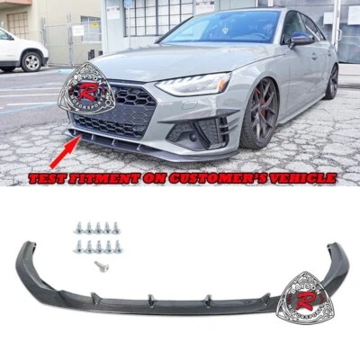 Se adapta a 20-25 Audi A4 S-Line / S4 B9.5 estilo A labio delantero (fibra de carbono) Foto 1 de 4