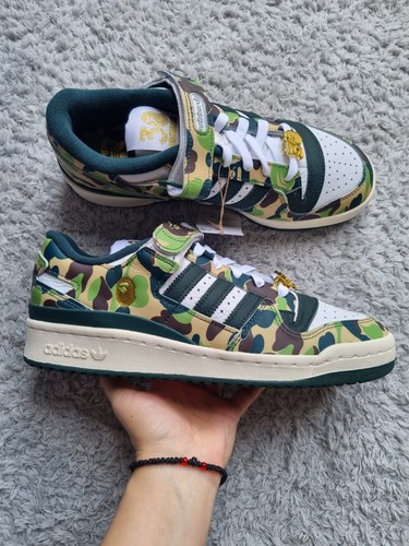 Adidas Forum 84 Bape Low ID4771 taglia UK 7 5 e 8 nuove con scatola