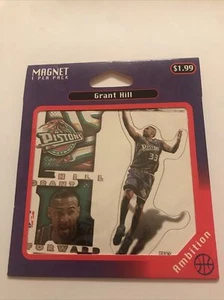 1997 Crown Pro Grant Hill Detroit Pistons Magnet NIP Free Shipping - Picture 1 of 2
