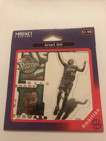 1997 Crown Pro Grant Hill Detroit Pistons Magnet NIP Free Shipping Cover