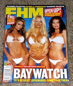 FHM Magazine March 2003 CARMEN ELECTRA, PAMELA ANDERSON, YASMINE BLEETH BAYWATCH - Picture 1 of 4