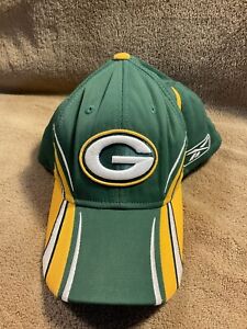 Green Bay Packers Hat Cap Vintage Reebok Sideline Stretch Fit NFL Brett Favre