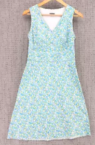 Abito Ann Taylor Shift donna Petite taglia 0P multicolore motivo floreale scollo a V - Foto 1 di 11