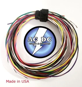 20 awg TXL HIGH TEMP AUTOMOTIVE WIRE 8 STRIPED COLORS 10 FT EA (LOT C) - Picture 1 of 1