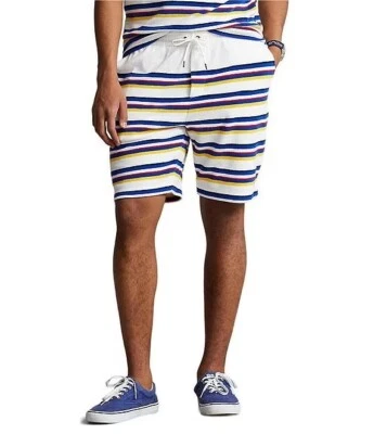 Polo Ralph Lauren Hombres M Rayas Mezcla de Algodón Terry Spa Pantalones Cortos con Poni 8" Nuevo con Etiquetas Foto 1 de 4