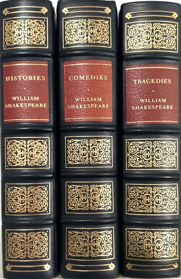 WORKS OF SHAKESPEARE 3 VOLS(COMEDIES,HISTORIES,TRAGEDIES)FRANKLIN LIBRARY*MINT* - Image 1 of 4