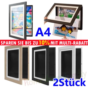 2PCS Kinderzeichnungen Bilder-Rahmen Moderner Kunststoff-Rahmen Kinder 32x24 cm. - Bild 1 von 17