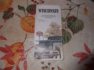 VINTAGE ROAD MAP OF WISCONSIN TEXACO - Picture 1 of 1