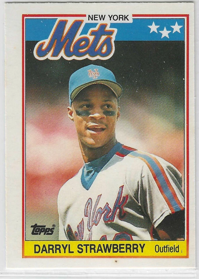 1988 Topps UK Minis #76 Darryl Strawberry New York Mets - Image 1 of 1