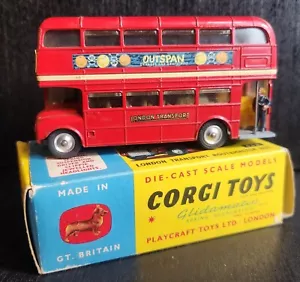 CORGI 468 LONDON TRANSPORT ROUTEMASTER BUS ORIGINAL 1st ISSUE 1960s VINTAGE IOB - Picture 1 of 13