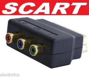 RGB SCART to Composite COMPONENT VIDEO AV TV ADAPTER HD CONVERTER - Picture 1 of 2