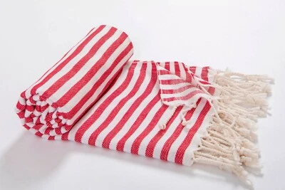 Hencely Striped Peshtemal Towel – 100% Turkish Cotton Large Beach & Bath Towel - Image 1 of 4