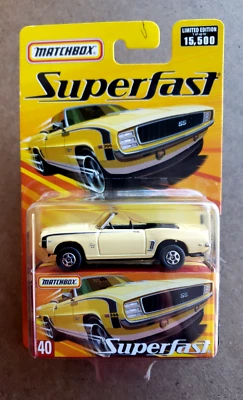2005 Matchbox Superfast 40 CHEVROLET CAMARO SS CONVERTIBLE Cream Yellow 1:64 LTD - Image 1 of 4