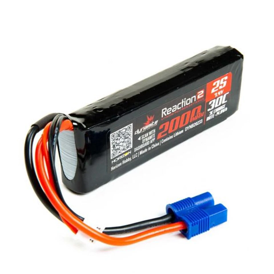 Dynamite 7.4v 5000 mAh 2s 50c Lipo Hardcase Ec5 Battery DYNB5025H5