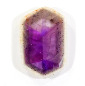 49x33x7 mm Natural Trapiche Amethyst Slice Fancy Cabochon Gemstone 96.Ct DI=138 - Picture 1 of 7