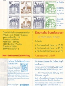 Deutschland 1980 MiNr. MH22 I b oZ komplette Broschüre postfrisch sehr guter Zustand - Bild 1 von 1
