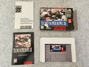 Tecmo Super Bowl III: Final Edition (SNES) Super Nintendo CIB con manuale!! Testato - Foto 1 di 16