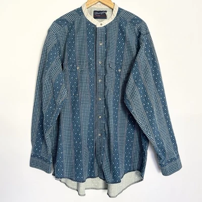 Vintage Wrangler Western X-Long Tails Button Up Mens 17.5X36 Heritage Rodeo - Image 1 of 4