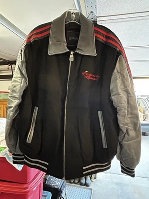 Budweiser Vintage Varsity Jacket With Dust Cover. Never Worn Size Large - Photo 1/4