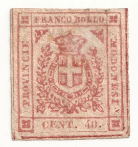 MODENA ITALIENISCHE STAATEN 1859 gebraucht 40 C Karmin - DÜNN - Bild 1 von 2