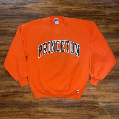 Винтажный свитшот Russell Athletic Princeton University оранжевый средний размер M США 90-е - Изображение 1 из 4