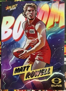 Select AFL 2025 Footy Stars Hobby - MATT ROWELL (GOLD COAST) Booom BHM105 /360 - Picture 1 of 3