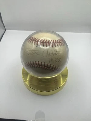 Steve Carlton #32 Inscribed Signed Autographed Baseball (see des.) - Image 1 of 4