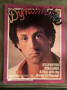 Dynamite Magazine Sylvester Stallone #99 AUG 1982 *IRON-ON intact* - Picture 1 of 7