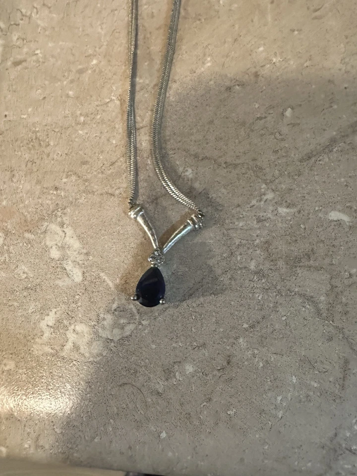 Nuevo JTV#MPL527-22" adj. Collar con colgante corazón espinela negra Foto 1 de 1