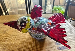 Scultura artistica Murano uccellino veneziano in vetro di Murano di Mario Costantini Millefiori - Foto 1 di 8