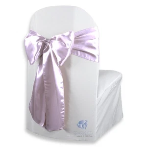10 piezas Funda de silla satinada Marco de arco 108"x8" - Lavanda - Boda Fiesta Banquete pg - Imagen 1 de 5
