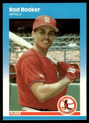 1987 Fleer Update Glossy Rod Booker St. Louis Cardinals #U-7 - Image 1 of 2