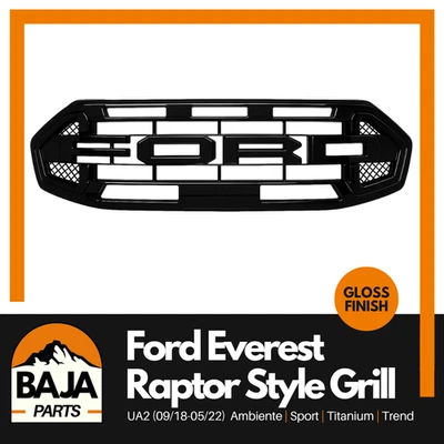 Ford Everest UA2 Raptor Style Grill for 09/2018-2022 (GLOSS BLACK) - image 1 of 2