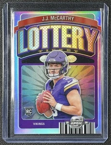 J.J. MCCARTHY 2024 CONTENDERS OPTIC #LT-JMY ROOKIE LOTTERY TICKET SILVER PRIZM - Picture 1 of 2
