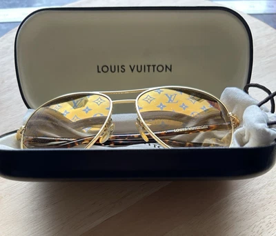 Gafas de sol Louis Vuitton conspiración lente monograma Z0164U dorado tortuga con estuche Foto 1 de 4